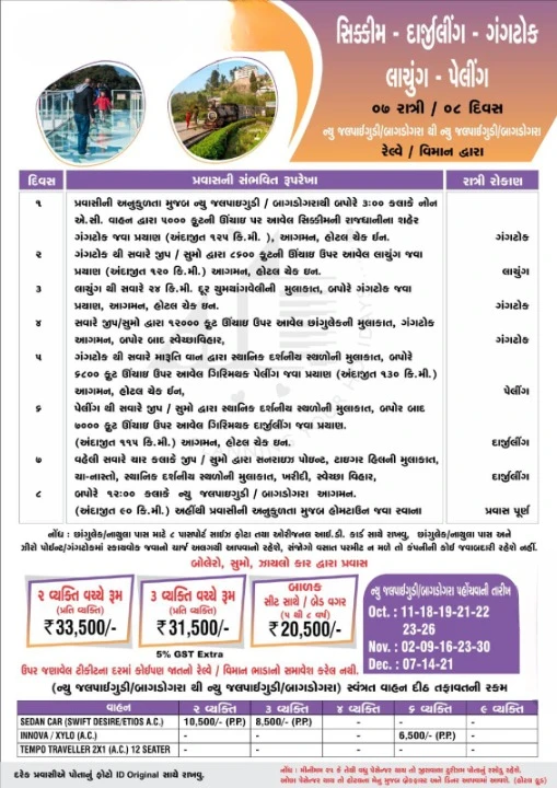 Sikkim - Darjeeling - Gangtok  Lachung - Pelling  Tour Package trip poster