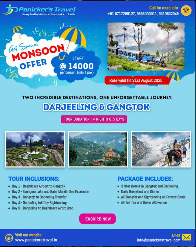 Darjeeling-Gangtok trip poster