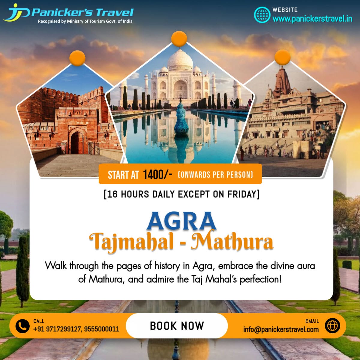 Agra-Mathura trip poster