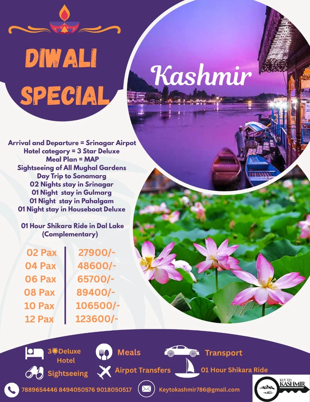 Kashmir Tour Package trip poster